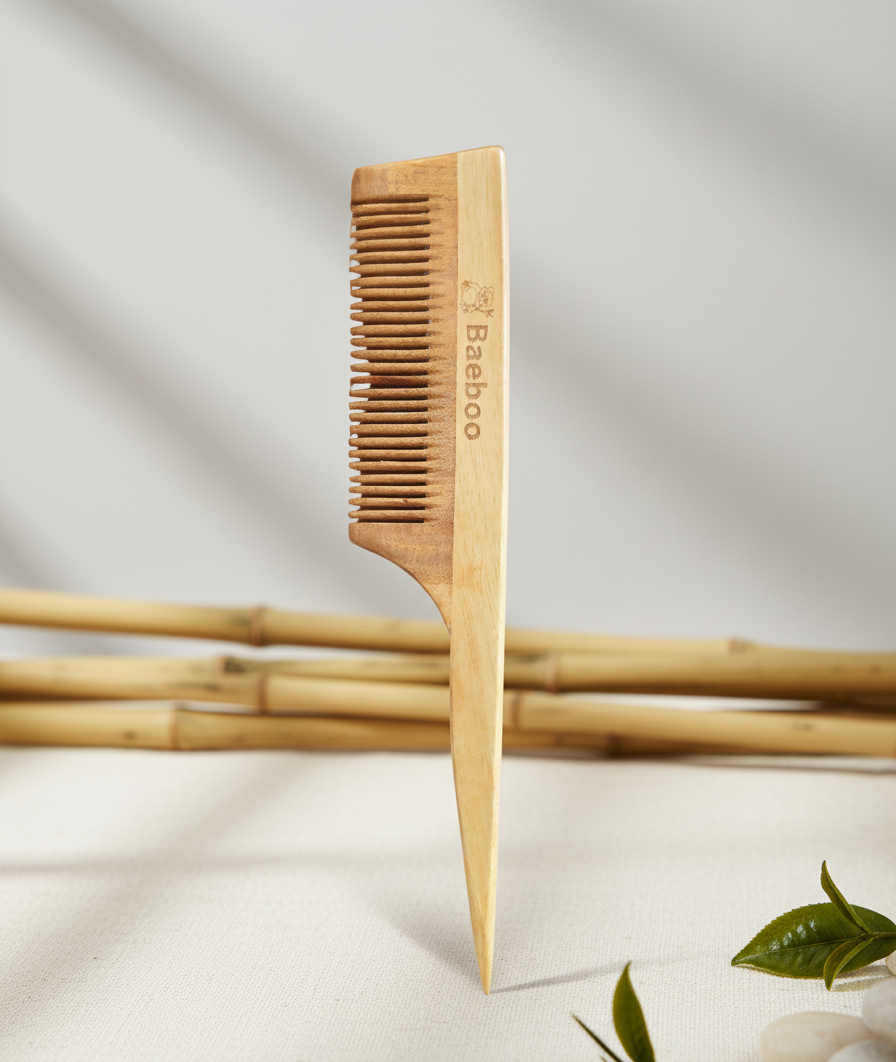 Long handle pointed Neem Comb