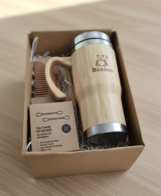 Corporate Gifts Hampers – Bamboo tumbler , Neem comb , bamboo eco-friendly ear buds , bamboo toothbrush – Baeboo Naturals
